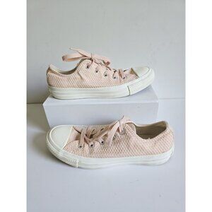 Converse Chuck Taylor All Star Blush Pink Texture Lace Up Women Sneakers Shoes 6